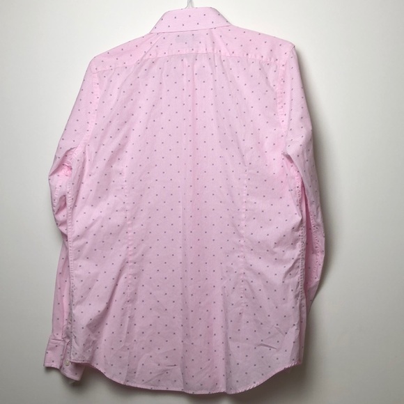 Express Fitted Pink Button Collared Dress Shirt - Picture 6 of 6